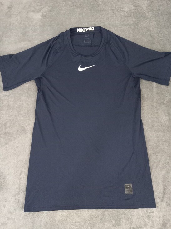 Nike Other - Nike Pro Men's Dri-FIT Short Sleeve Tee - Black with White Swoosh Size Small